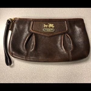 Leather Coach Wristlet